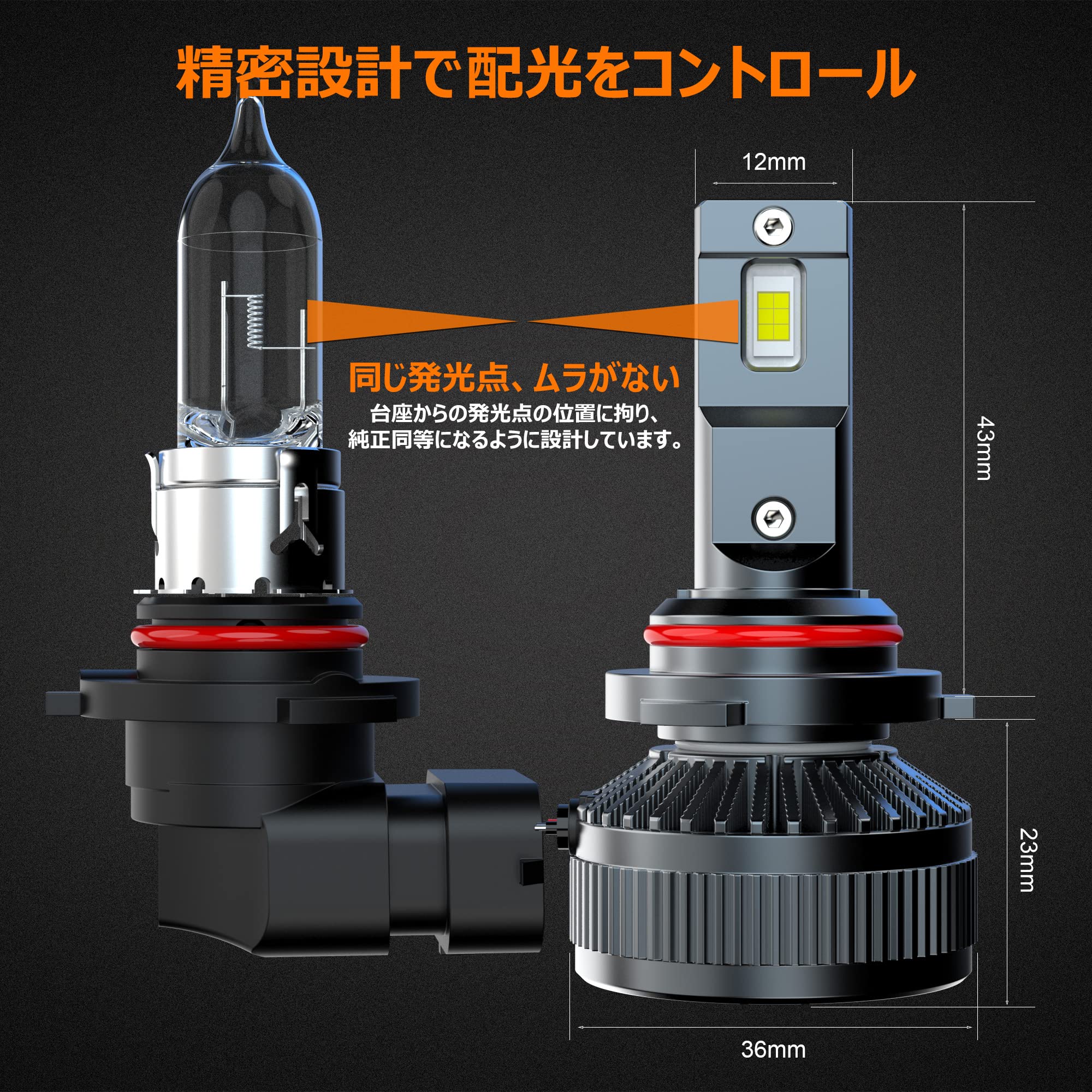 75D HB3 LED 6000k 9005 実測160w 超高出力 022 75D HB3 LED 6000k 9005 実測160w 超高出力 022