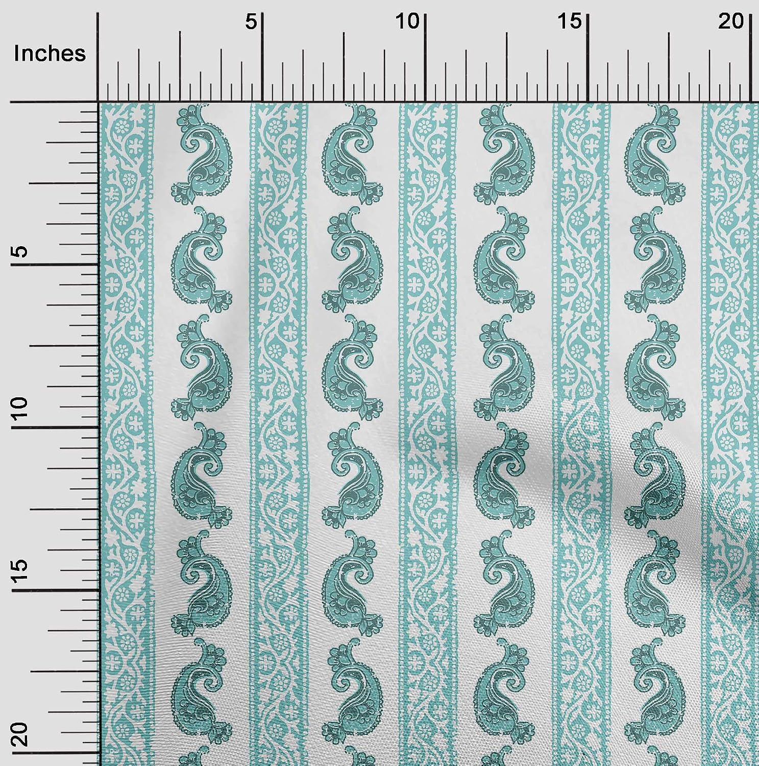 oneOone Cotton Flex Dusty Teal Green Fabric Block Craft Projects Decor Fabric Printed By The Yard 40 Inch Wide