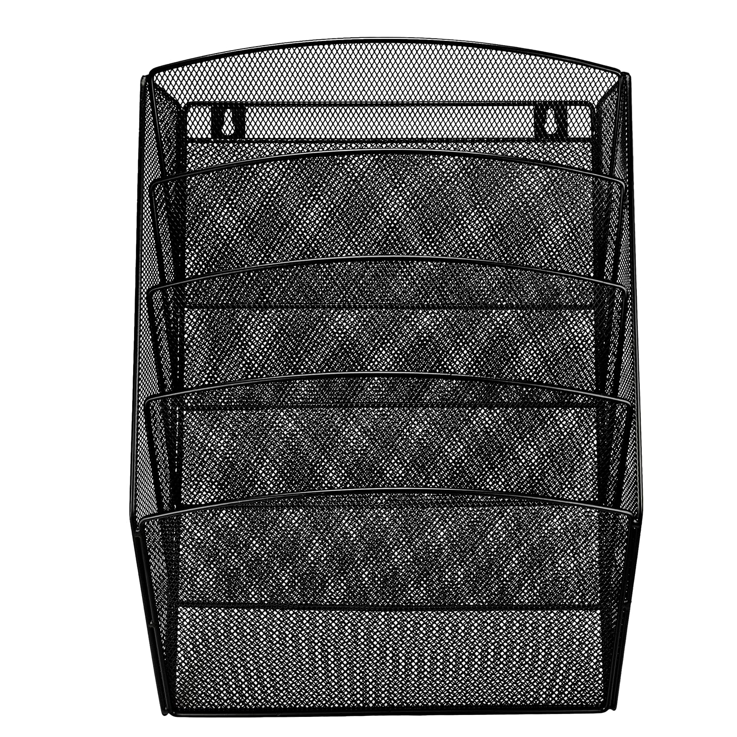 Netuno 1 Stück Dokumenten-Halter Wand Metall Schwarz 43,5 x 7,8 x 30,8 cm Dokumentenbehälter a4 Papier Dokumentenablage Wand Netz-Wandordner Hänge-Organizer Metall für Büro Schule Zuhause