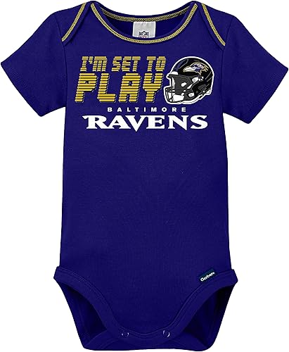 Miniatura 2 de Gerber Conjunto de regalo unisex para bebé con pies de equipo de la NFL para dormir y jugar