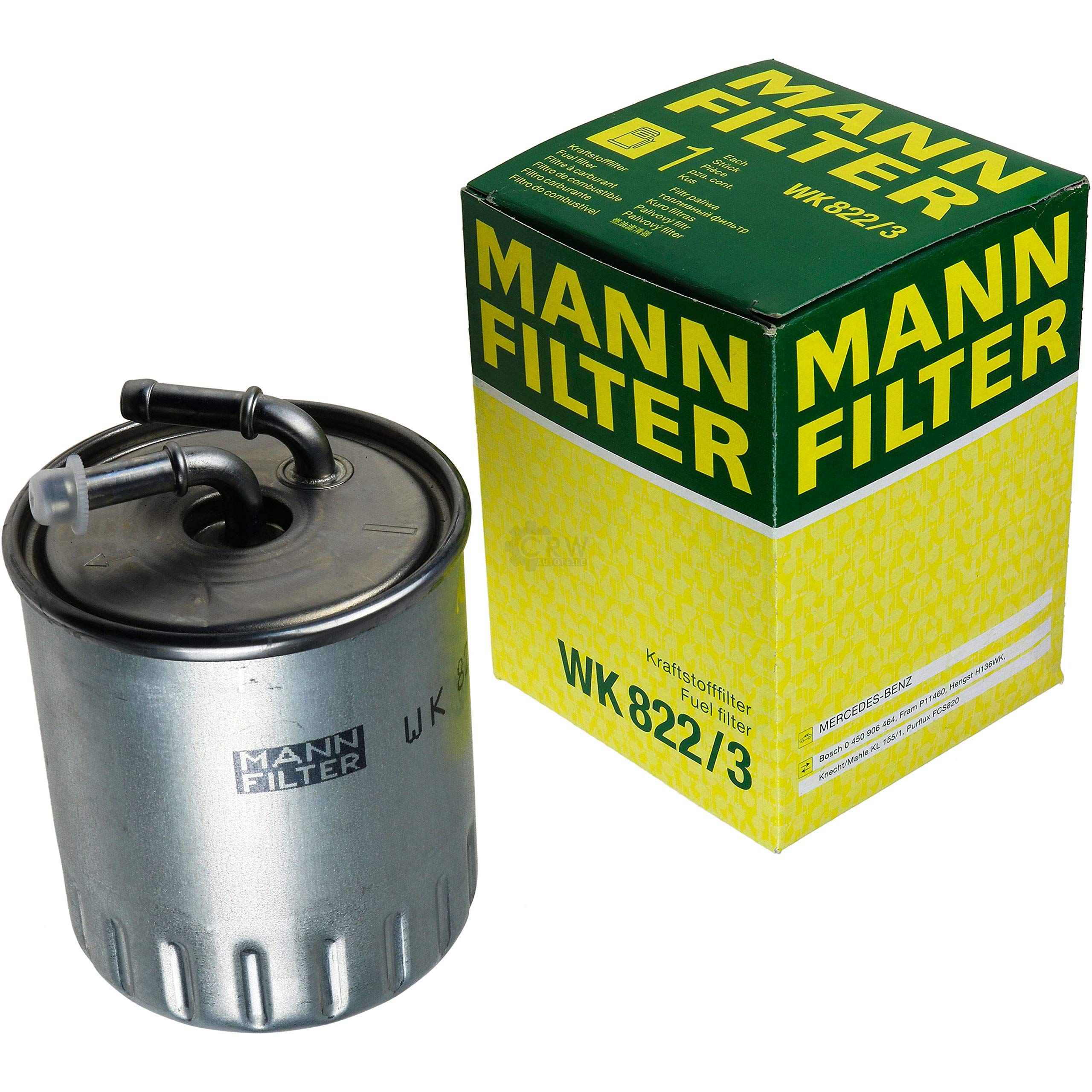 Paquete de inspección Kit de mantenimiento de filtros con filtro de aceite HU 934 x, filtro de aire C 26 110/2, filtro de combustible WK 822/3, filtro de habitáculo CU 2545, tornillo de