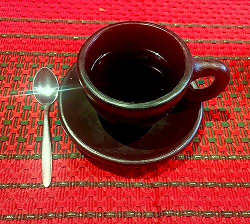 Miniatura 8 de SET 6 PCS Coffee 4 Oz Mug Handmade Black Clay Unglazed Made in Colombia Eco Friendly