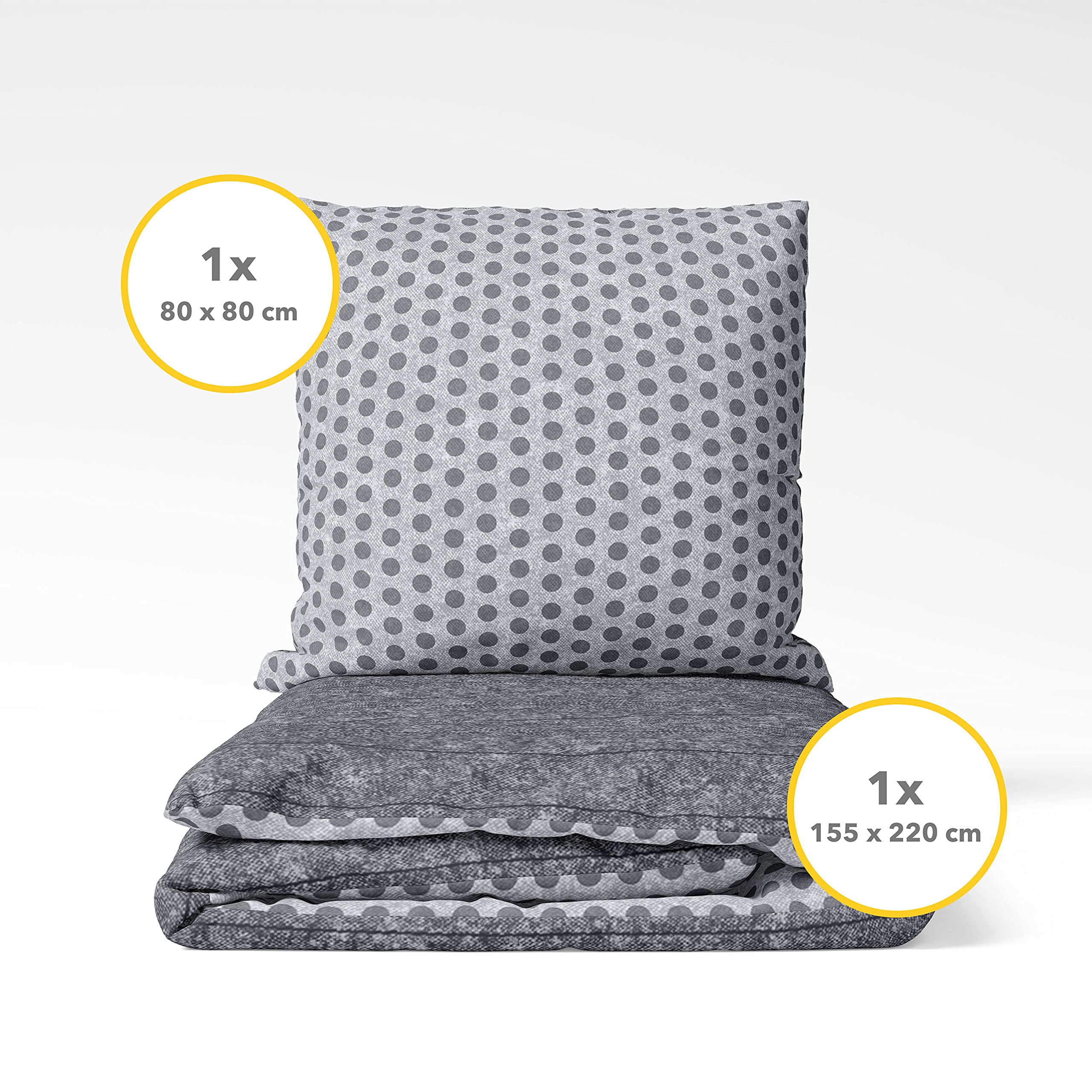 Träumschön Beddengoedset, 2-delig, 155 x 220 cm en 80 x 80 cm, wollig