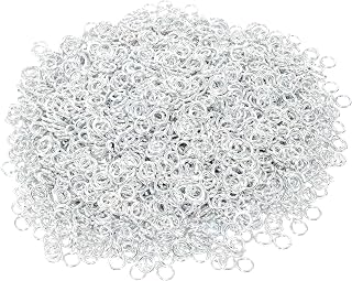 Mandala Crafts 2500pcs 8mm Chainmail Jump Rings Kit - Open Silver Tone Anodized Aluminum Rings for Jewelry Making, Chain Mail Scale, Maille Armor, DIY Chainmaille Crafts