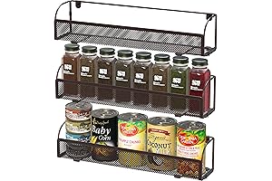 3-Tier Wall Mounted Spice Rack, Reinvent Your Kitchen Storage with Style and Efficiency
