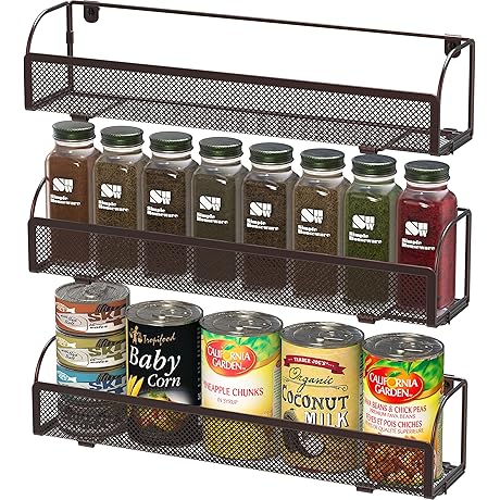 3-Tier Wall Mounted Spice Rack, Reinvent Your Kitchen Storage with Style and Efficiency