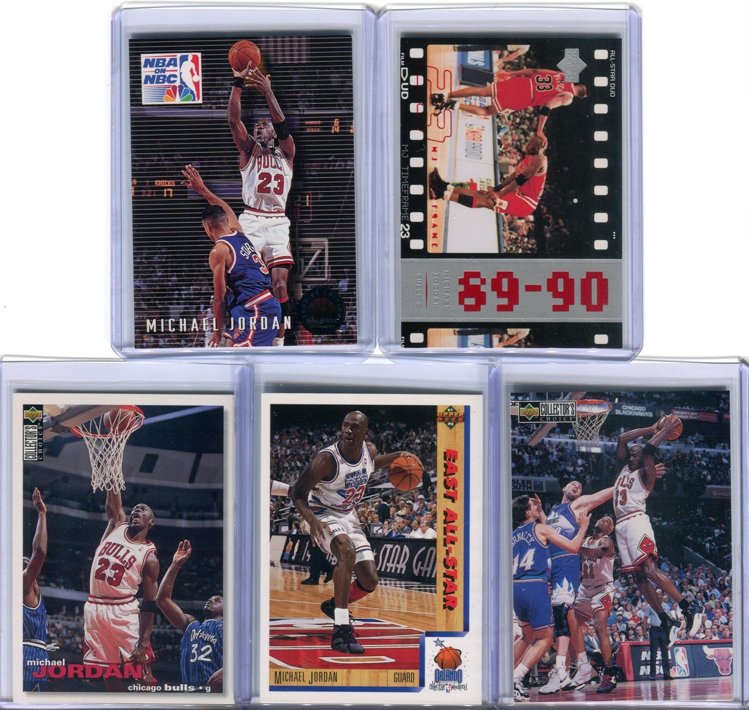 Michael Jordan Chicago Bulls Assorted Basketball Cards 5 Card Lot