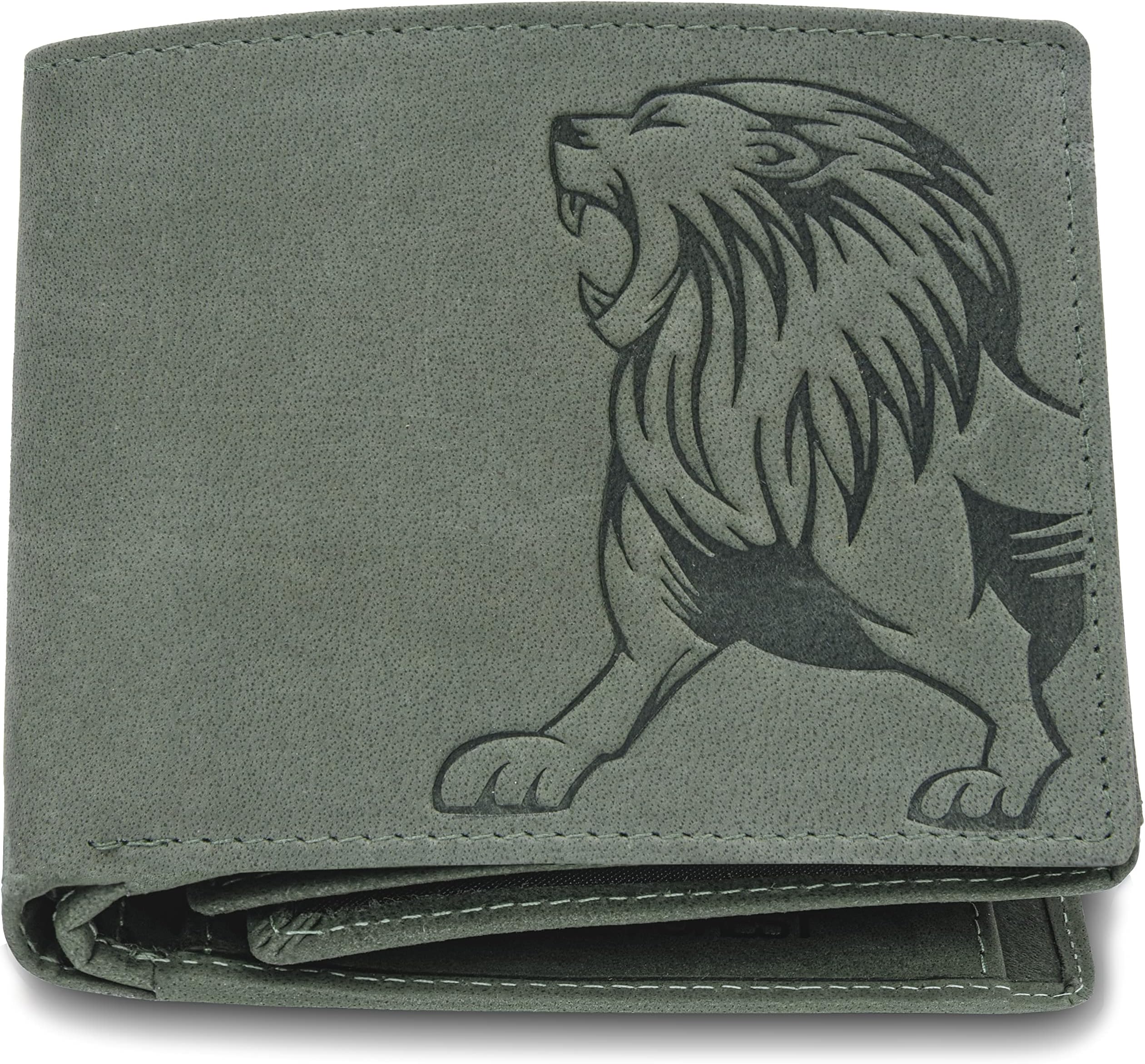 URBAN FOREST Leo Vintage Green Leather Wallet for Men