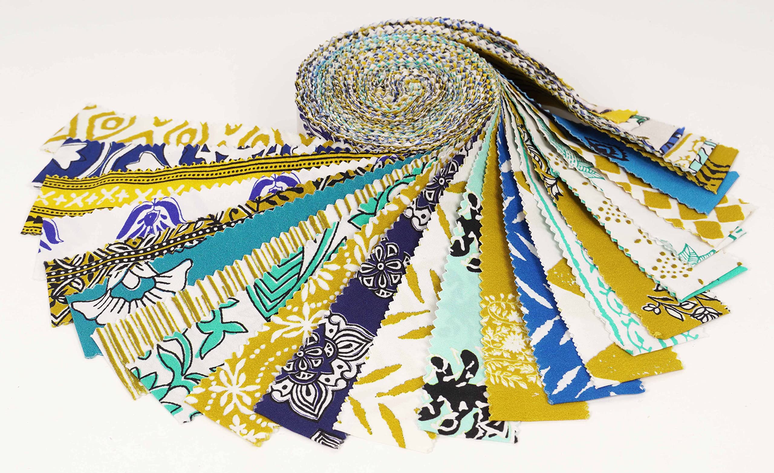 Soimoi 40Pcs Bloque Asio¡tico Imprimir Primut Telas Telas Strips Roll 