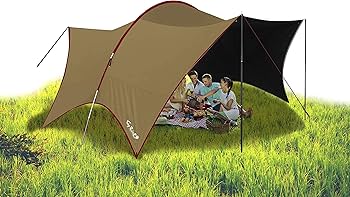 Amazon | ハビタープ カーキ タープ 大型 S サイズ トンネル 独立の