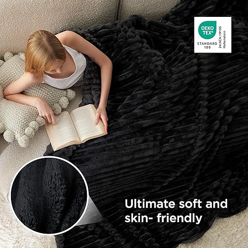 Miniatura 353 de Bedsure GentleSoft Twin Blanket for Couch - Cozy Soft Blankets for Women, Cute Small Fleece Throws for Girls, Light Grey, 60x80 Inches