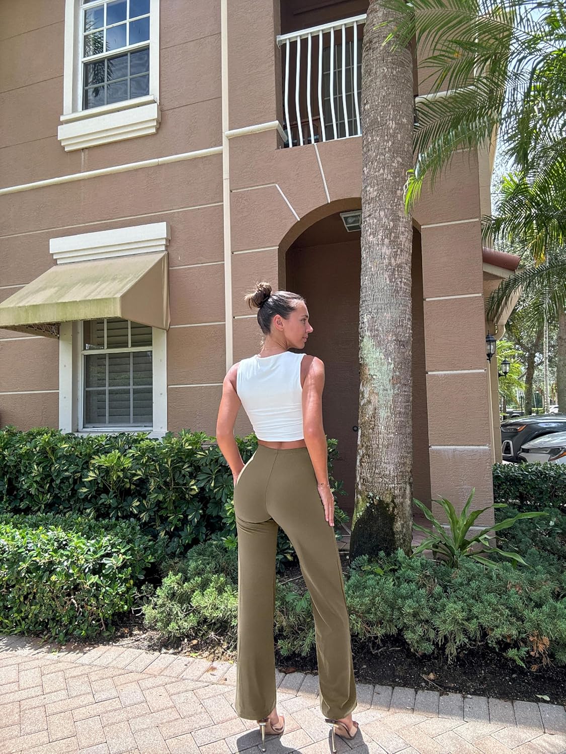 OQQ Women Wide Leg Pants High Waist Casual Pants Fall Clothes Outfits - Image 6