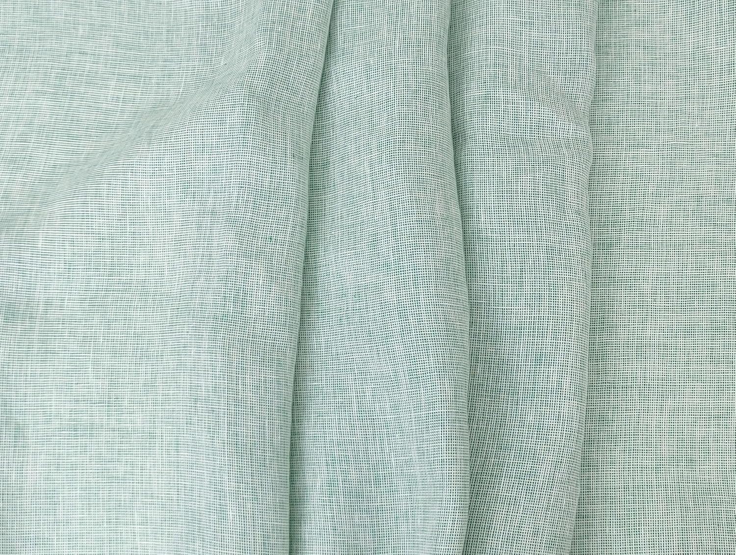 100% Linen Dobby Dot Chambray Fabric - Medium Weight 7908 7913 7914 7915 7916 Beige