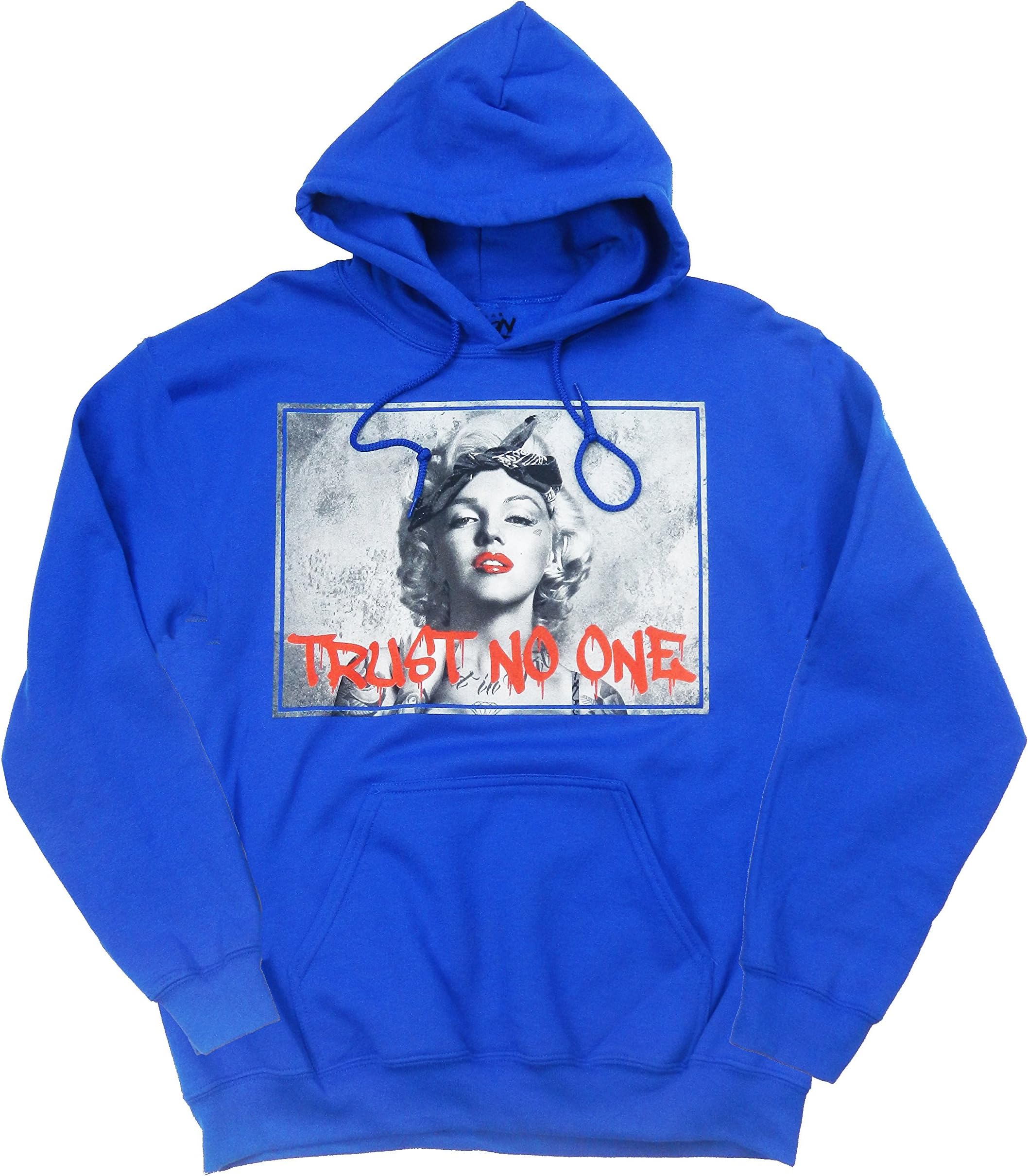 Popular Poison Marilyn Graffiti Blue Hoodie, Large