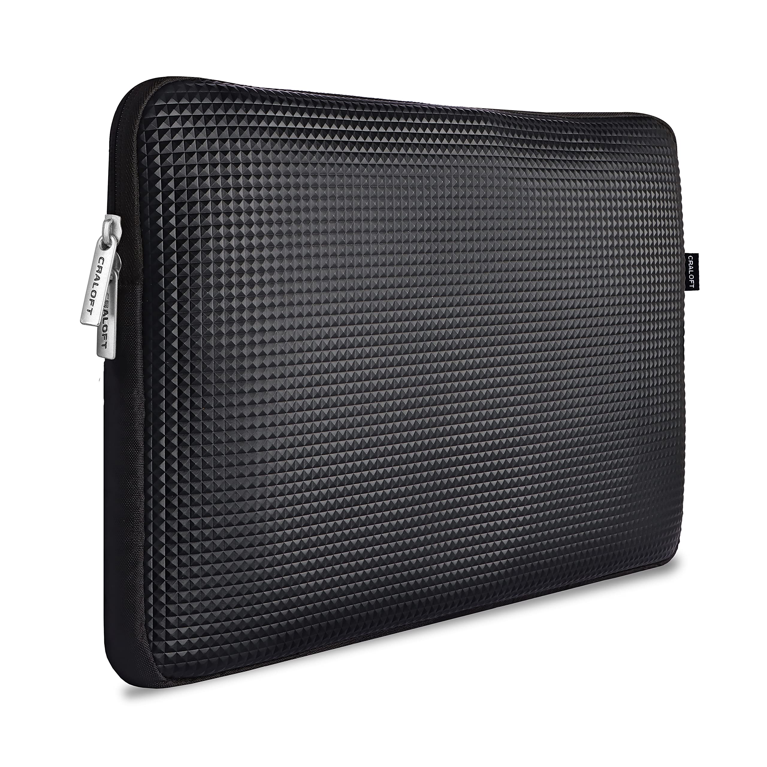 Craloft PVC Premium Sponge Leather Laptop Bag Sleeve Case Cover for 15.6 Inch Laptop for Office Business Men & Women (Black_L29) (B09T6ZV4XX) Amazon Price History, Amazon Price Tracker
