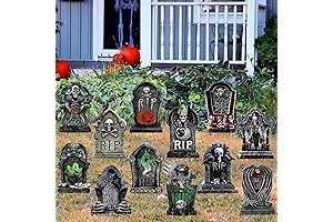 Soaoo Halloween Tombstone Yard Sign: 12 Spine-Chilling Graveyard Decorations