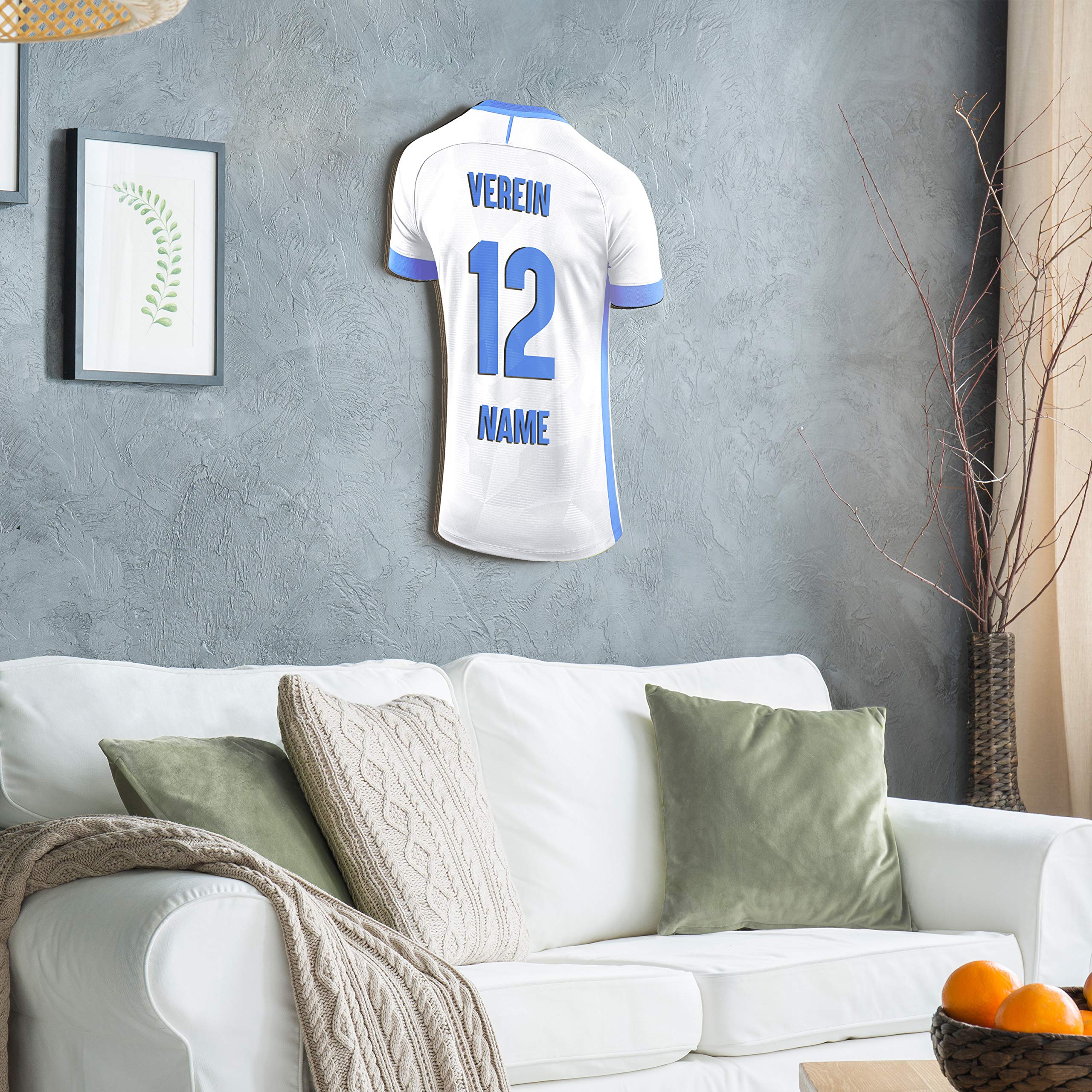 Elbeffekt Trikotlampe für Hamburg Fans aus Holz - personalisierbares Geschenk - schenke Dein individuellen Hamburg Fanartikel aus Echtholz