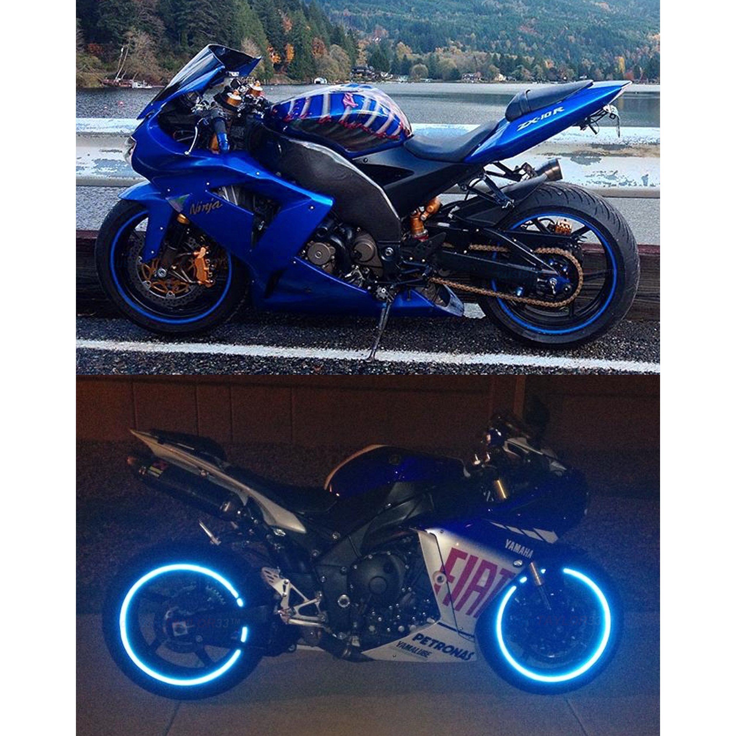 customTAYLOR33 Bandes de sécurité réfléchissantes de haute intensité pour jantes (10" (taille des pneus, pour trottinettes électriques, etc.)