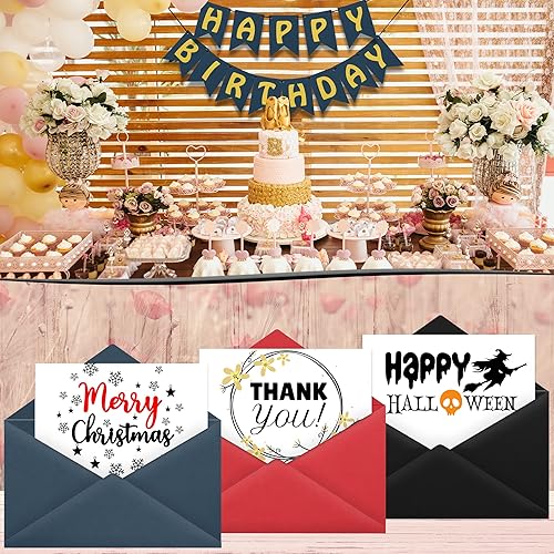 Vista 18 de 24 hojas de papel de cartulina negra de 8.5 x 11 pulgadas para tarjetas de bricolaje, invitaciones, álbumes de recortes y otras manualidades