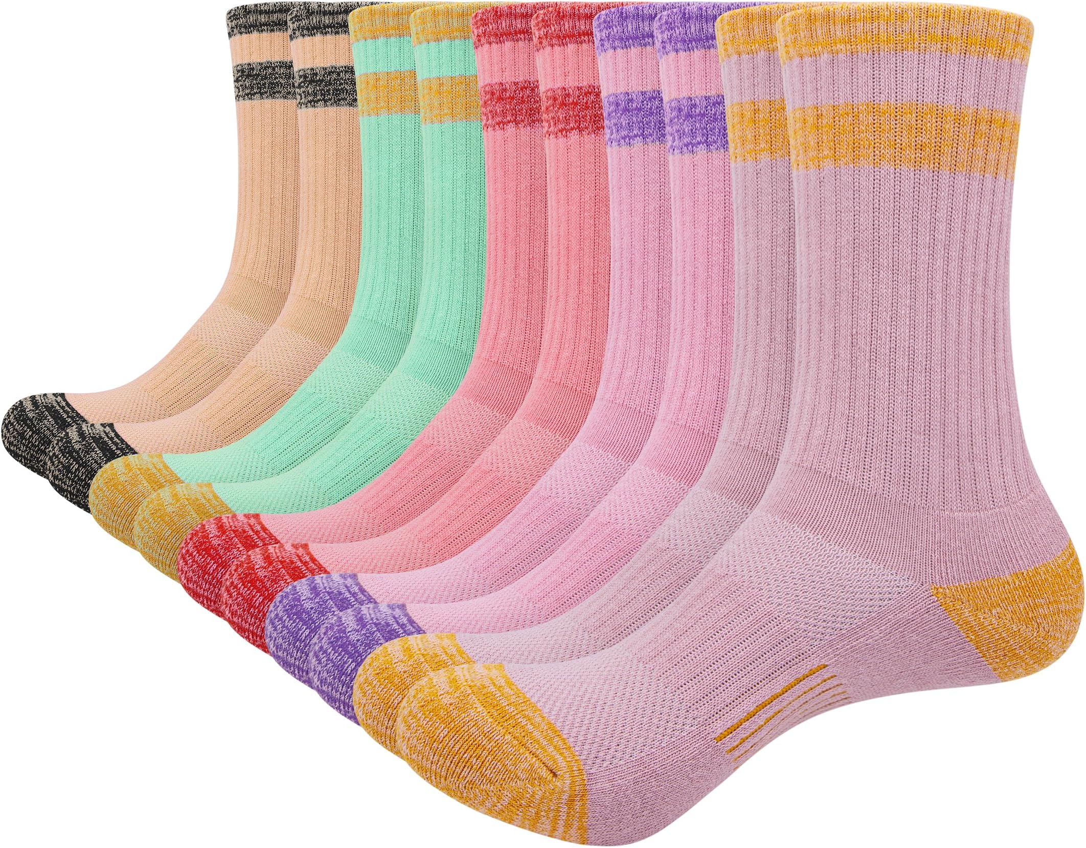 Chalier FineryWomens mens trainer Socks 5 Pairs, Ladies Walking Athletic Breathable Cushioned thermal Socks, Outdoor Walking Anti Blister Sports Support Sock for Women