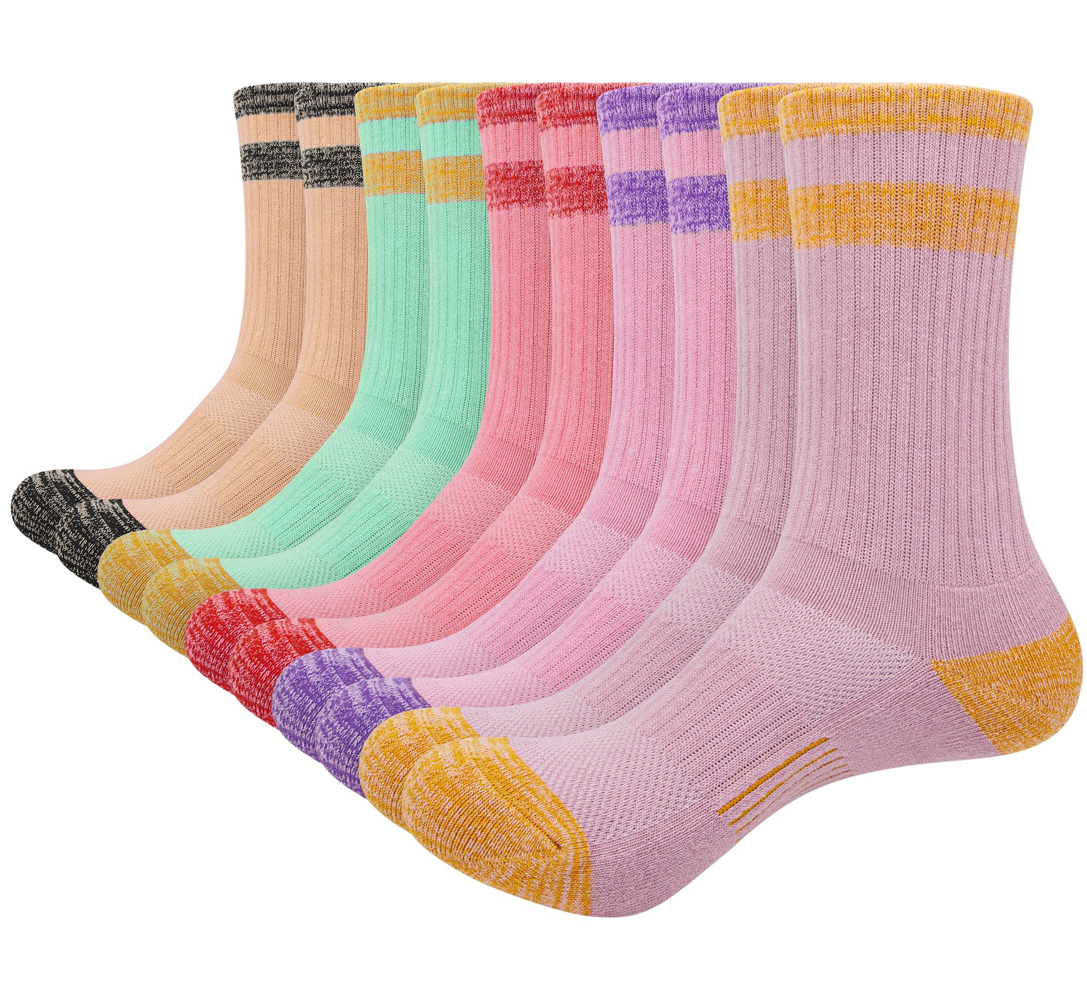 Chalier FineryWomens mens trainer Socks 5 Pairs, Ladies Walking Athletic Breathable Cushioned thermal Socks, Outdoor Walking Anti Blister Sports Support Sock for Women