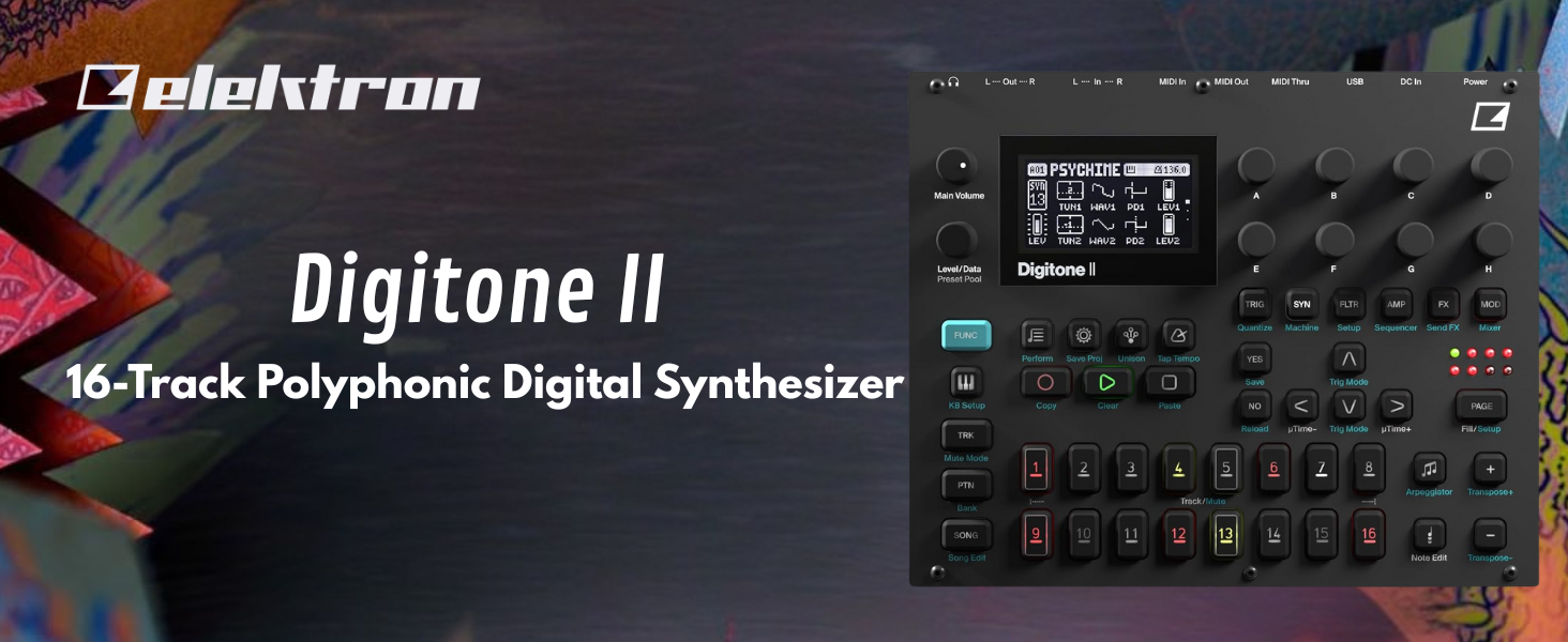 Amazon.com: Elektron Digitone II - 16-Track Polyphonic Digital