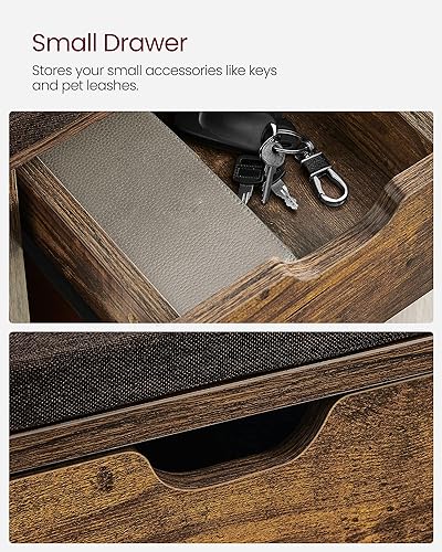 Miniatura 10 de VASAGLE CUSTOS Collection ULHS24WT - Banco de zapatos, banco de almacenamiento con asiento acolchado, banco de entrada con 15 compartimentos, para