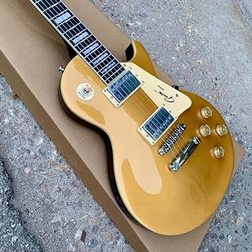 Electric Guitar, Les Paul Style,Golden rendering electric guitar