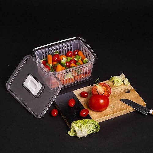 Miniatura 4 de BINO  Ahorro de productos  6.8 tazas1.6 litros  Contenedores de almacenamiento para refrigerador para frutas y verduras  Almacenamiento de verduras