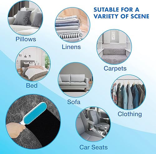 Miniatura 3 de Cepillo removedor de pelo de mascotas – Cepillo removedor de pelo de gato y perro, cepillo de pelusa de doble cara, cepillos limpiadores de pelo de