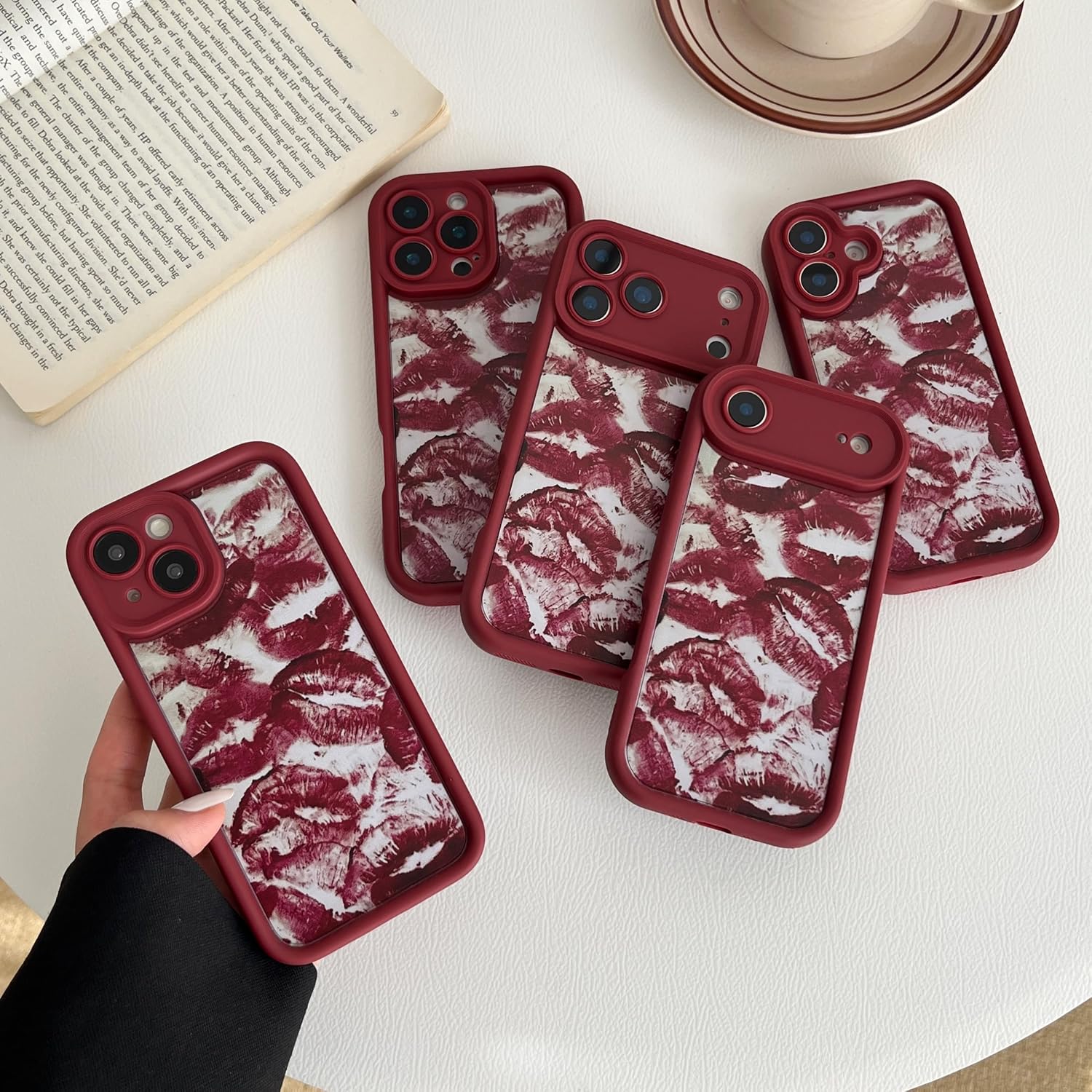 Case for iPhone 14, Wine red image 5