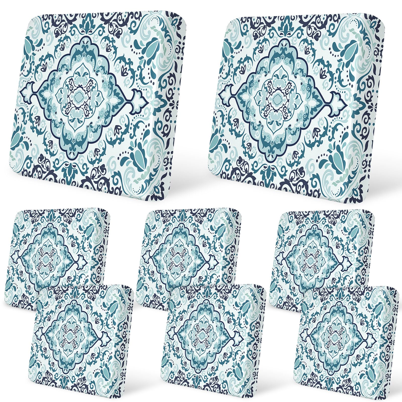 8Pcs Patio Cushion Covers Stretch Outdoor Furniture Protector Slipcovers