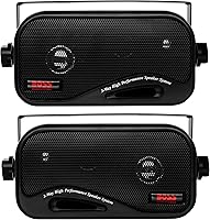 BOSS AVA6200 3-Inch Enclosed 3-Way Speakers - 200W Pair, Full Range Marine/Outdoor/Indoor Audio, Durable & Powerful