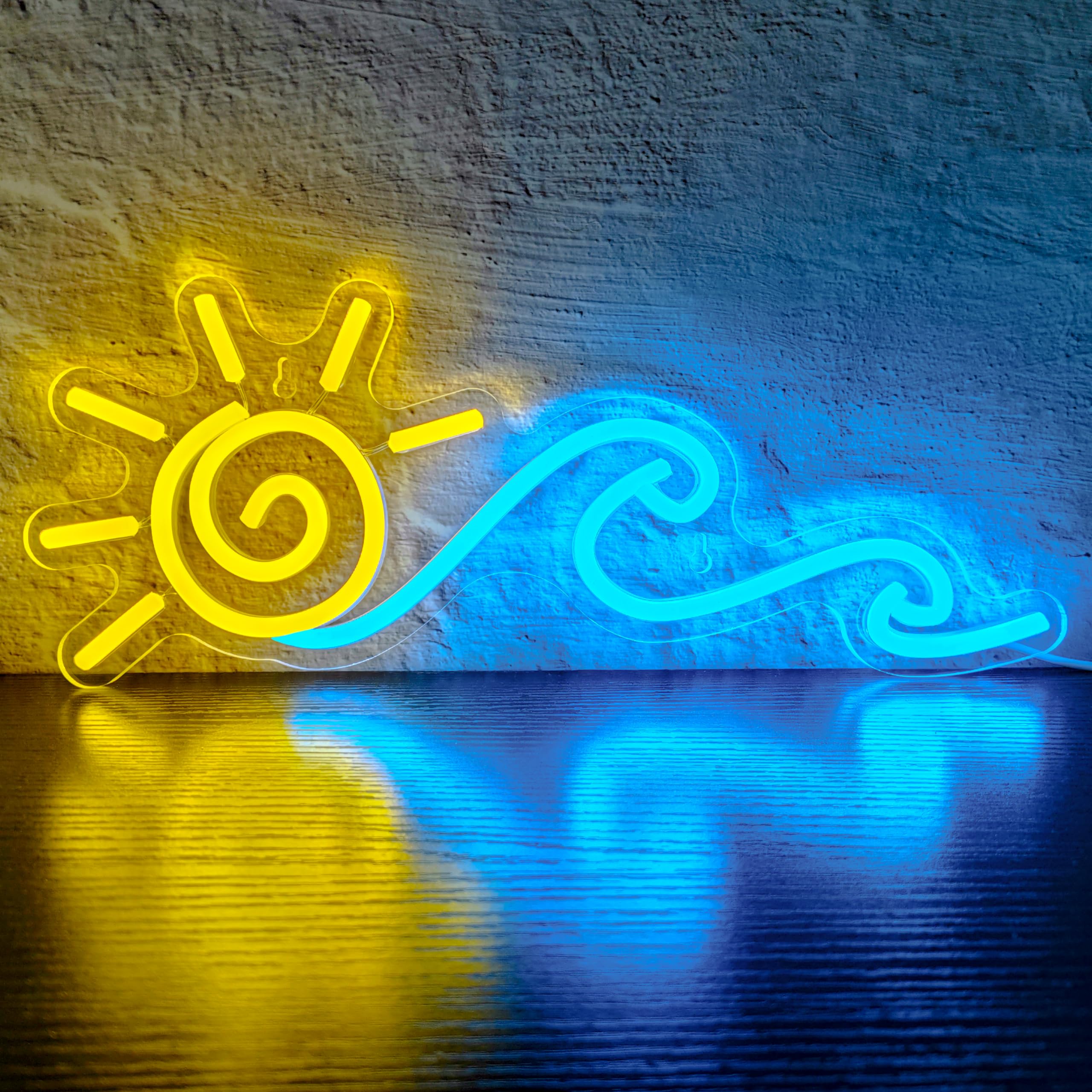 Sunrise Sunset Neon Sign,Dimmable Sun Wave Led Neon Lights for Wall Decor,USB Powered Neon Signs for Bedroom Living Room Office Bar Pub Party Decor