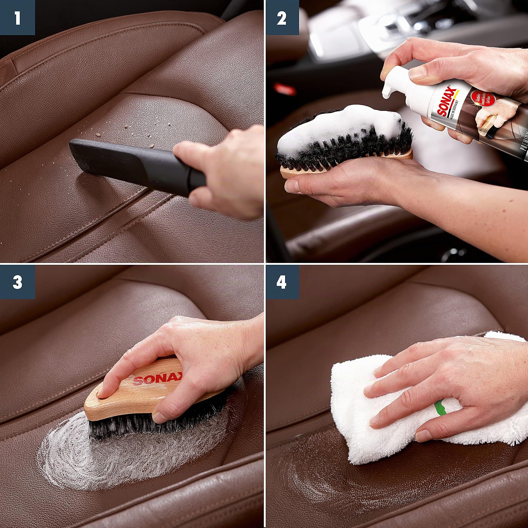 SONAX PREMIUM CLASS Ensemble d'entretien pour le cuir (kit complet)
