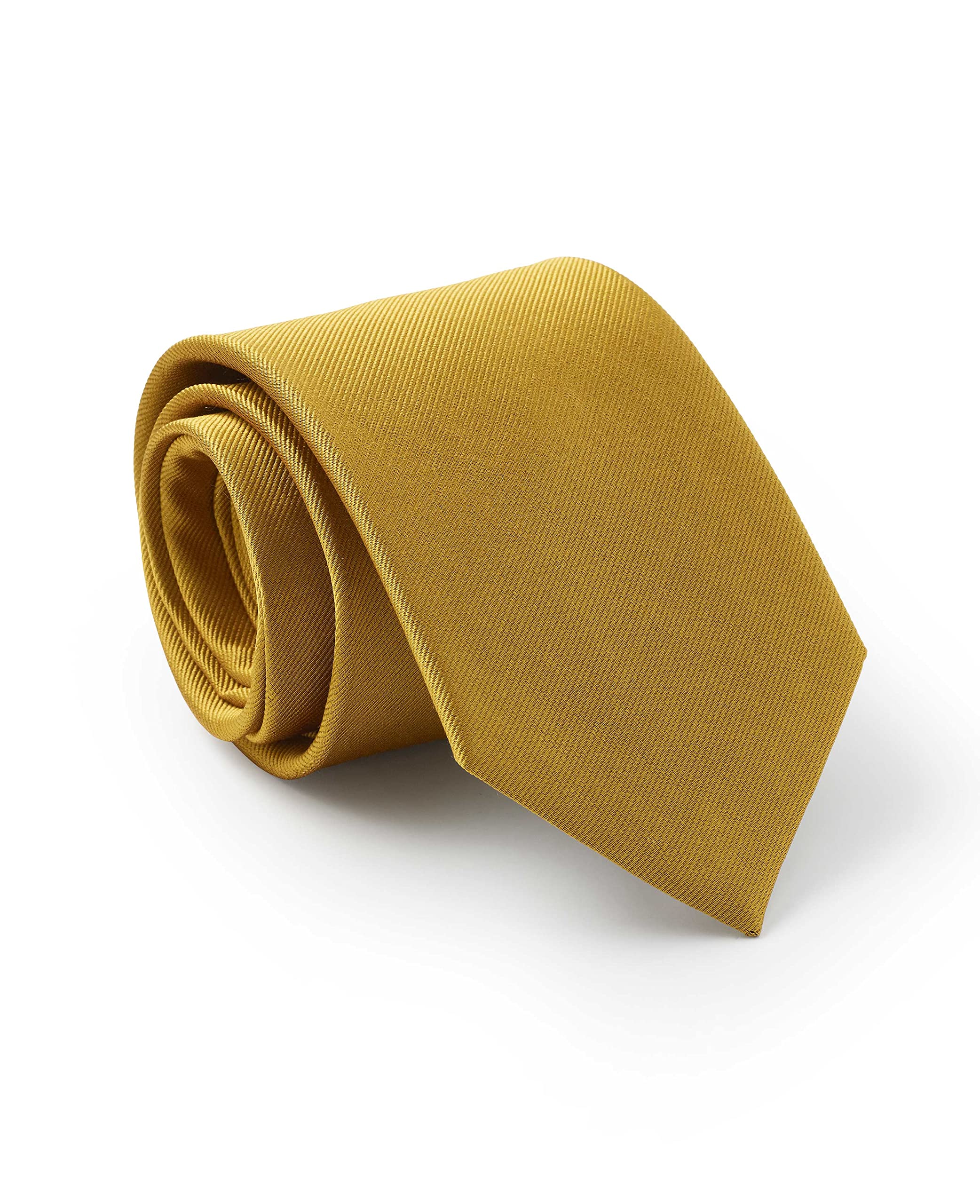 THE SAVILE ROW COMPANY LONDON Men's Luxury Silk Tie - Gold Fine Twill