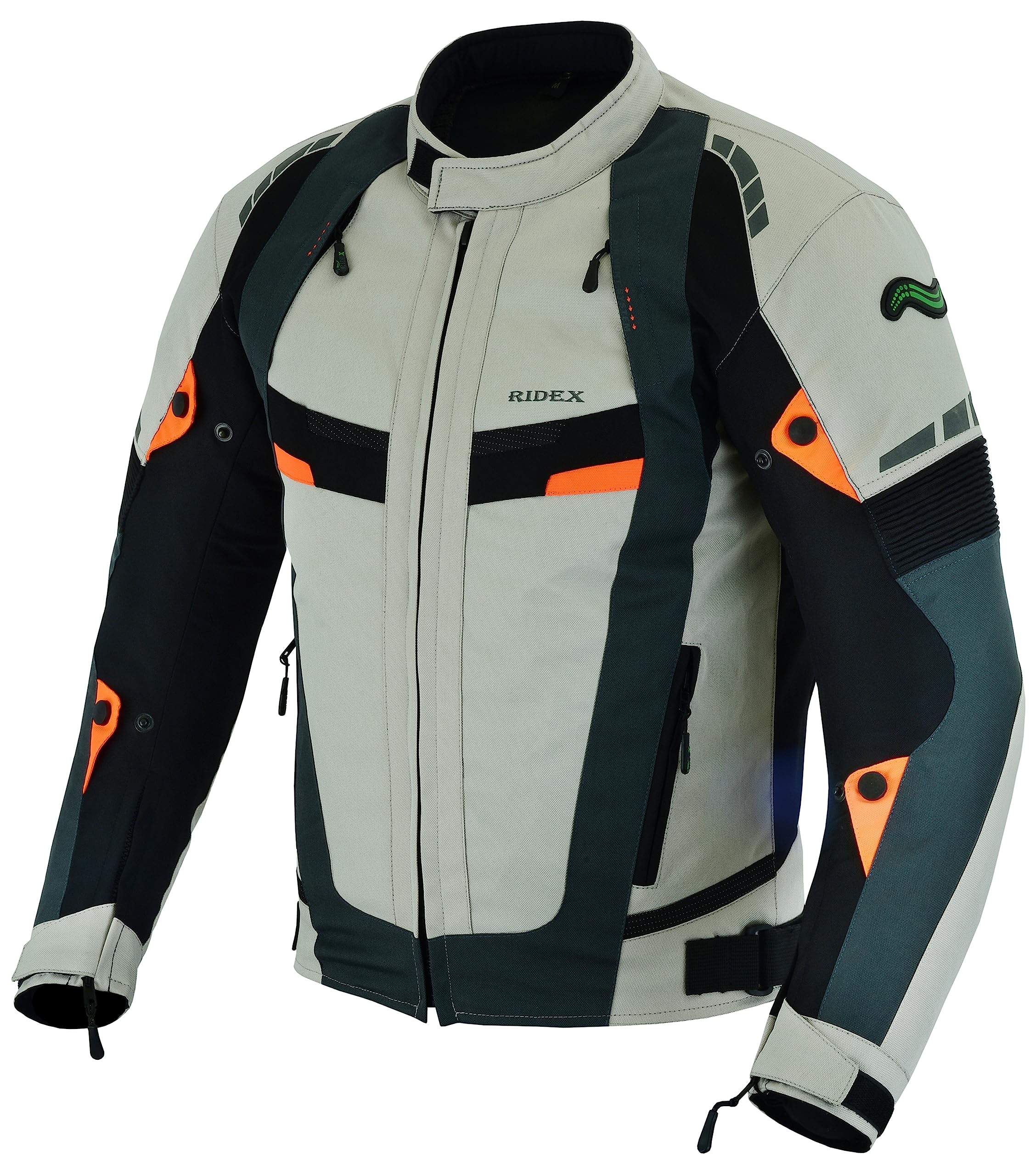 RIDEX Chaqueta de moto CJ227 para hombre, transpirable, impermeable, con armaduras