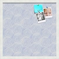 Vista 50 de PinPix ArtToFrames - Tablero de anuncios de corcho personalizado de 18 x 12 pulgadas. Este tablero de anuncios de círculos aguamarina tiene un Blanco