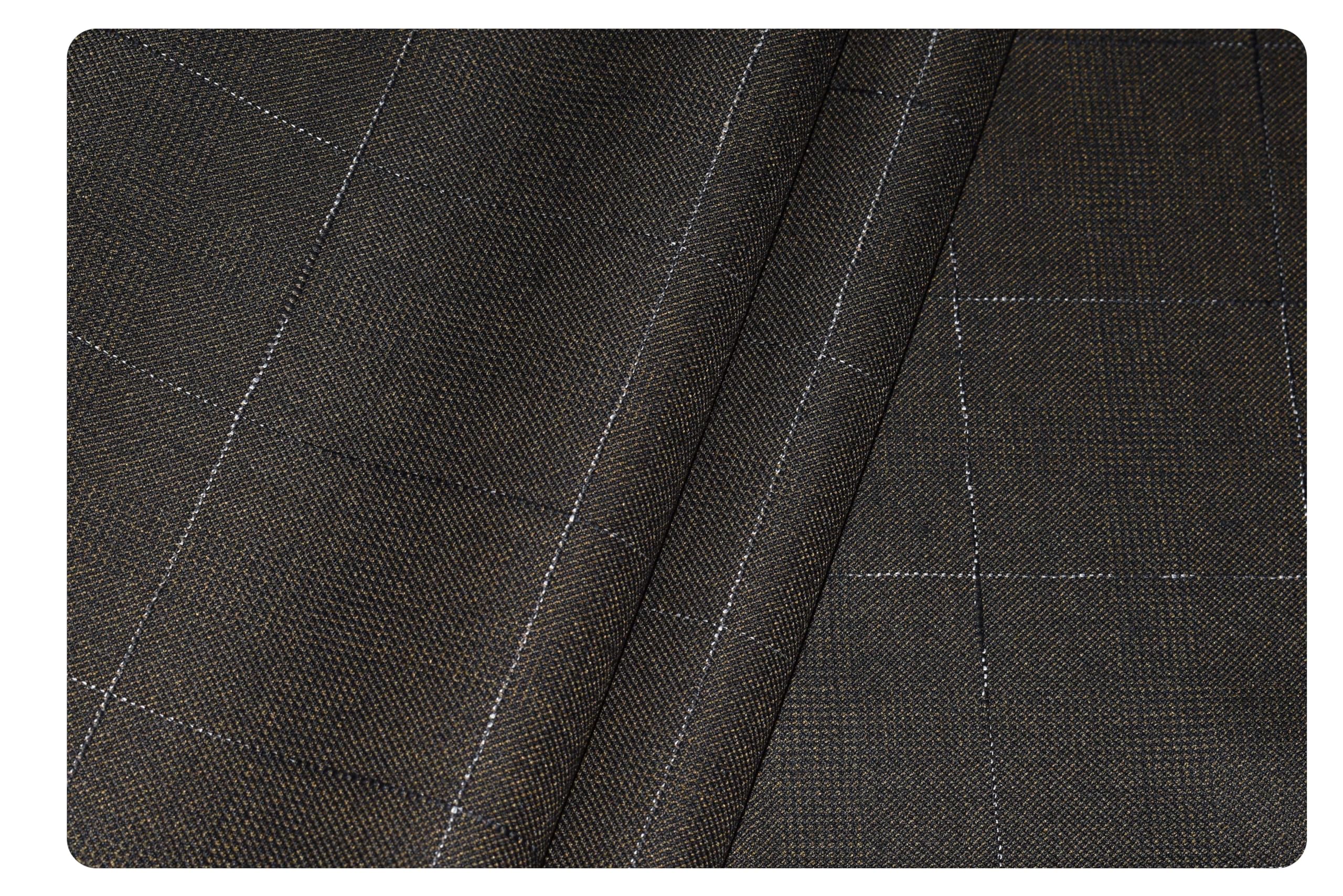 arvind Men's Super 100s Merino Wool Checkered Unstitched Trouser or Blazer Suit Fabric (NH62B9)-picture-16