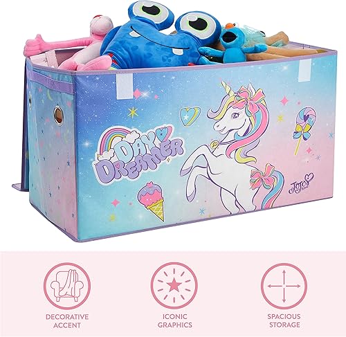 Miniatura 76 de Idea Nuova Cocomelon - Baúl plegable de almacenamiento de juguetes para niños, duradero con tapa Cocomelon,Batman Caballero Oscuro,Azul -