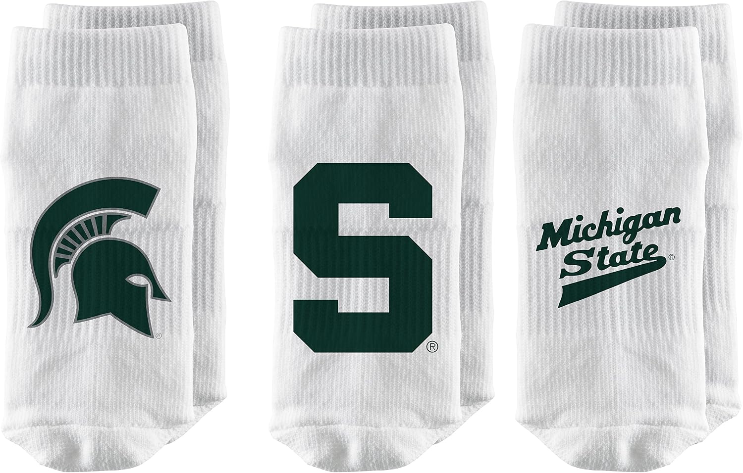 Strideline NCAA Infant Baby Socks-3 Pack-White