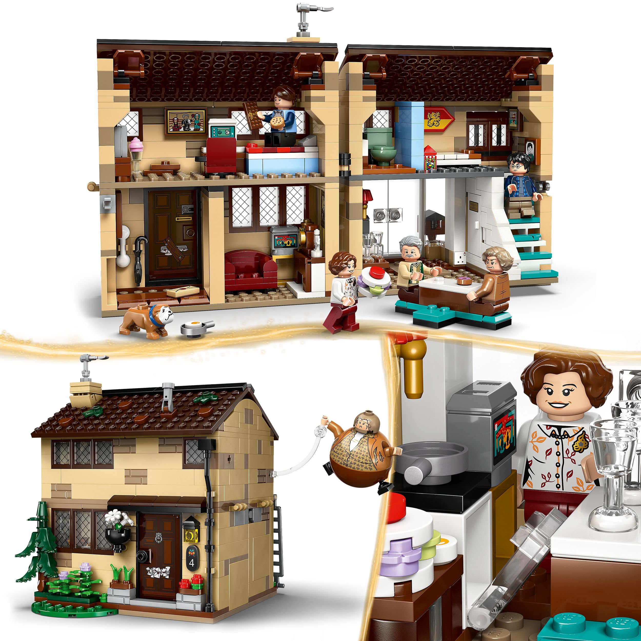 LEGO Harry Potter Privet Drive: Aunt Marge's Visit, Toy House with a Detailed Interior - Image 3