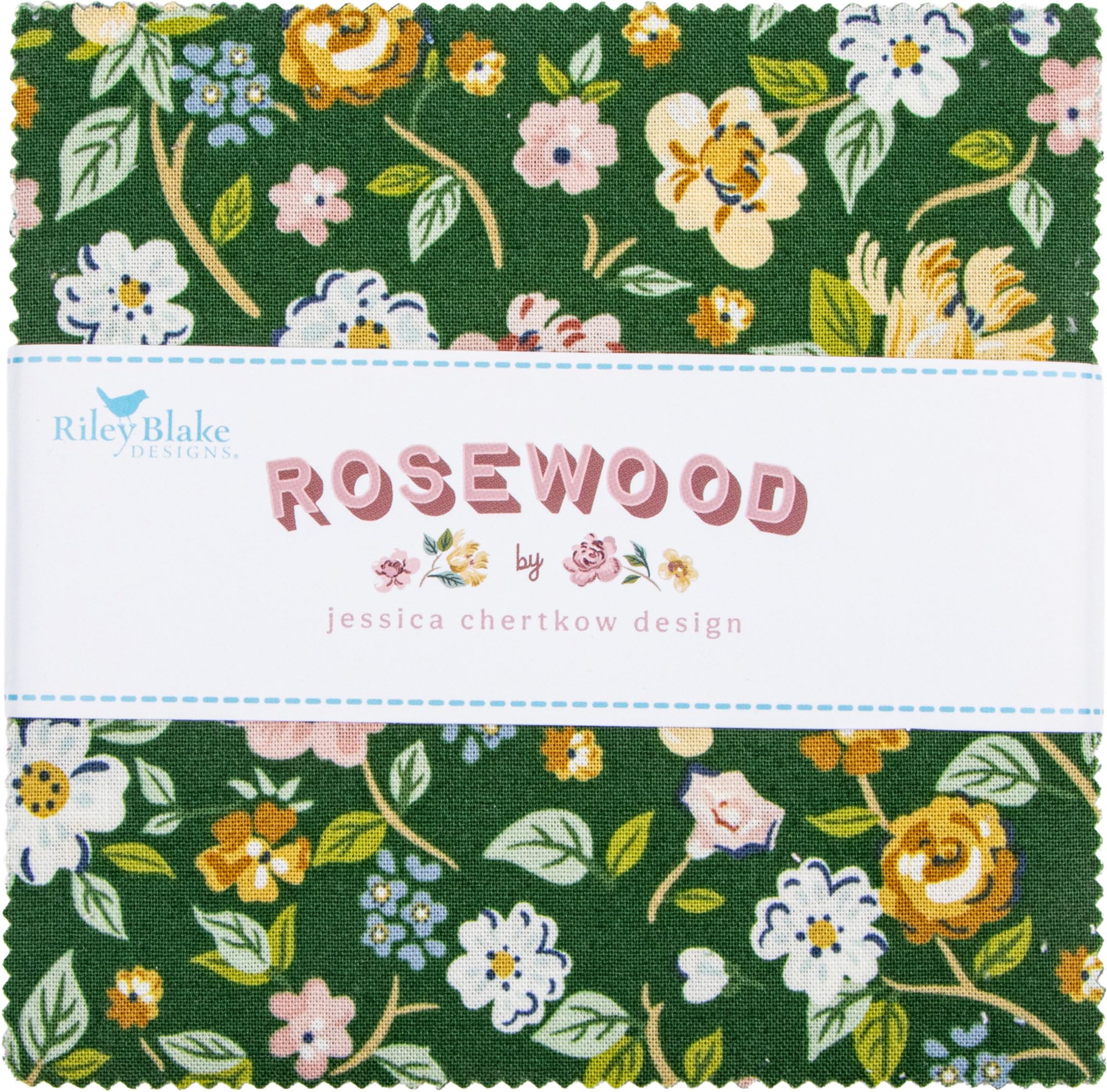 Jessica Chertkow Design Rosewood 5" Stacker 42 5-inch Squares Charm Pack Riley Blake 5-17490-42