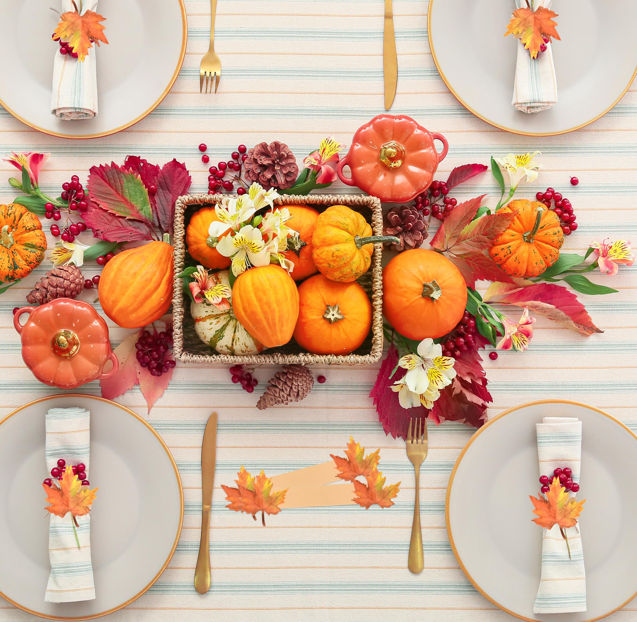 Lets Joy Serviette Automne, 100 Pièces Serviette Citrouille