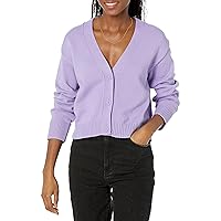 Amazon Essentials Cardigan Corto con Scollo a V dalla vestibilità Comoda Donna