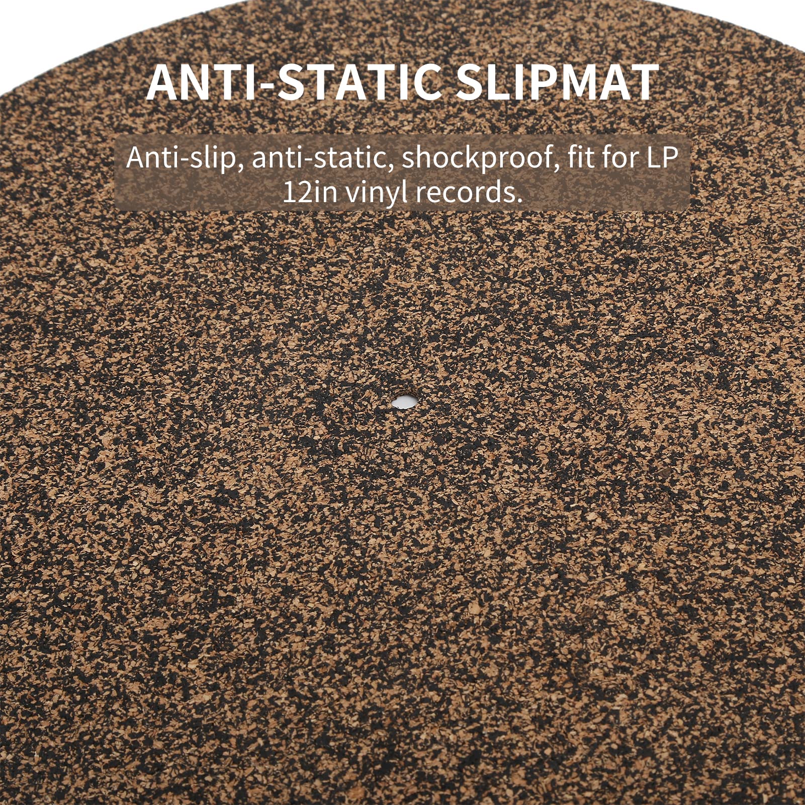 Tappetino In Sughero Per Giradischi - Antiscivolo Antistatico, Diametro 295mm Per Vinili LP