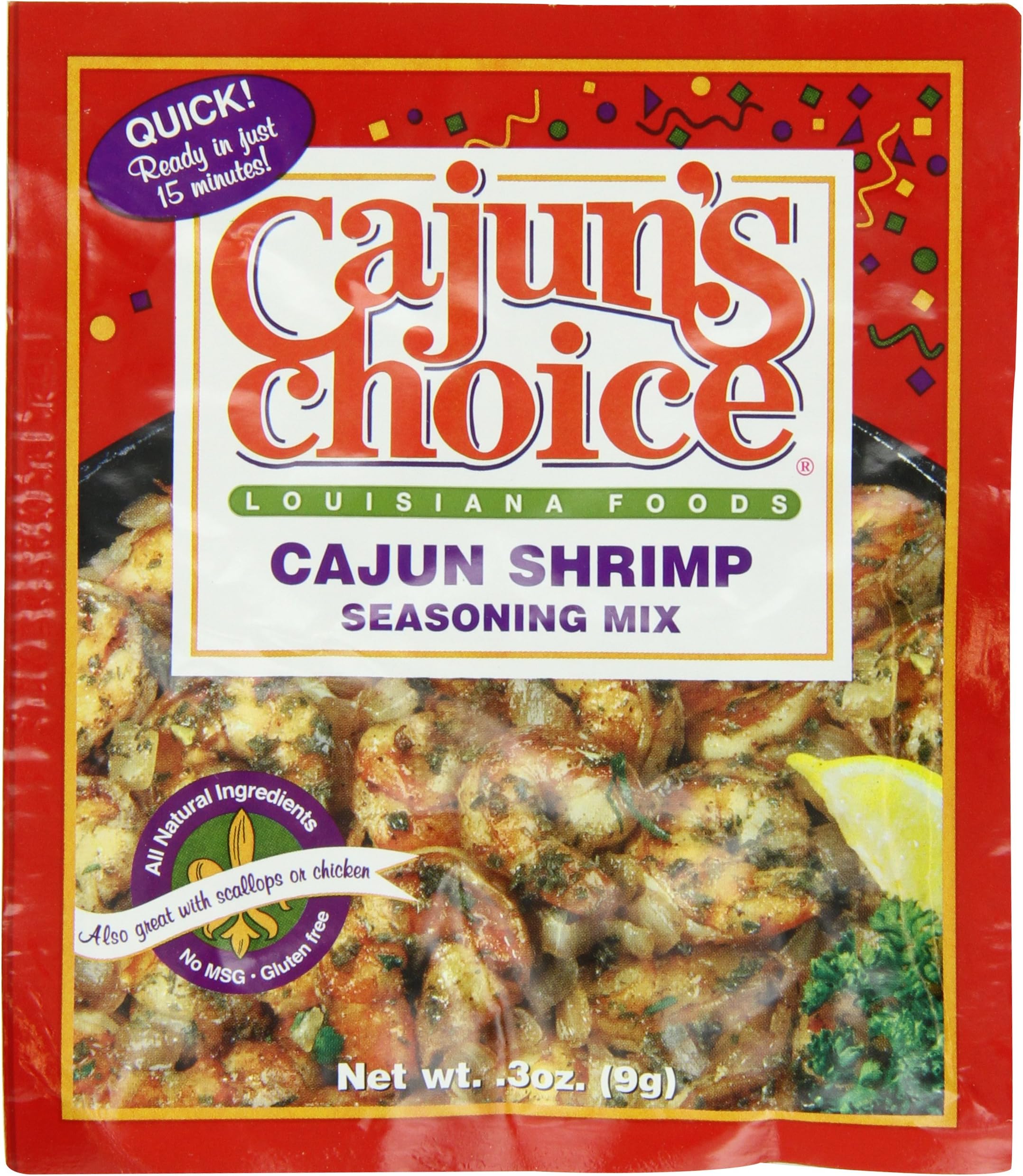 Cajun's Choice Cajun Shrimp Seasoning .3 oz Spicy