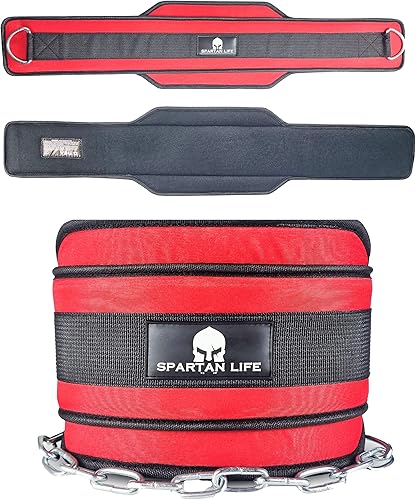 Miniatura 3 de Cinturón de inmersión para levantamiento de pesas, cinturón con peso con cadena para dominadas, cinturón de levantamiento de gimnasio para Negro