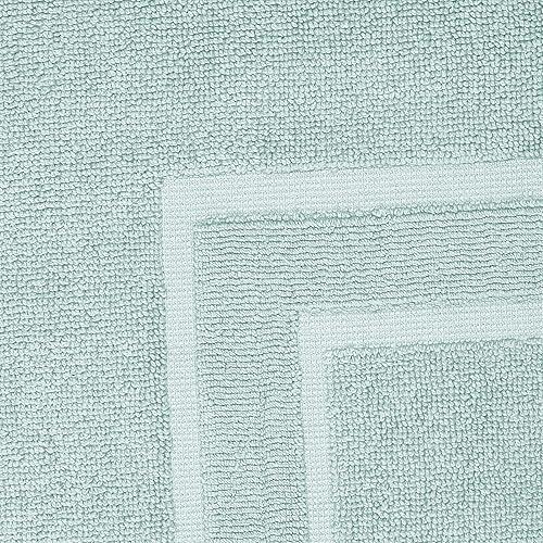 Vista 53 de GLAMBURG Paquete de 2 tapetes de baño de algodón prémium de 20 x 32 pulgadas, 100% algodón hilado en anillo, calidad de hotel y spa, 21.16 oz/m²