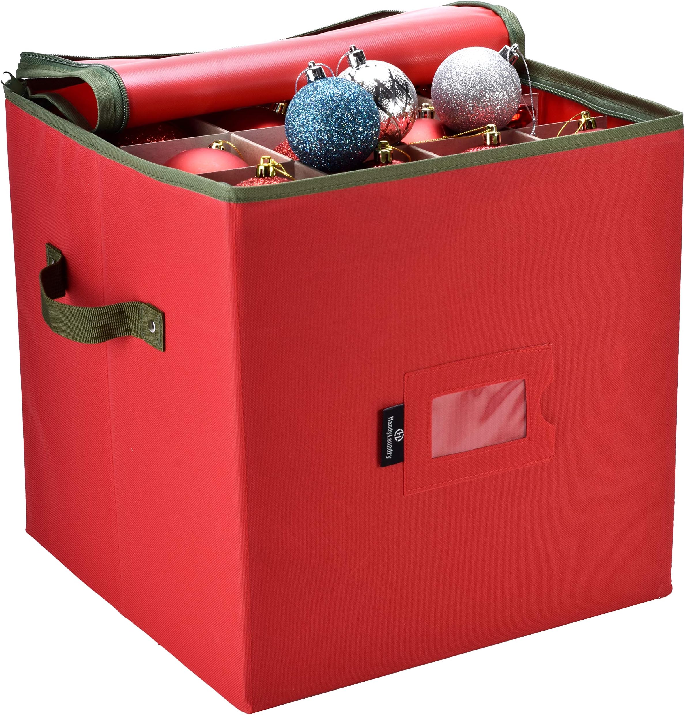 Sattiyrch 2in1 Christmas Ornament Storage Box & Xmas